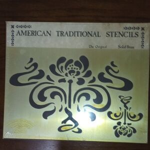 NEW! Vintage American Traditional Solid Brass Stencil Crafted in USA Reusable